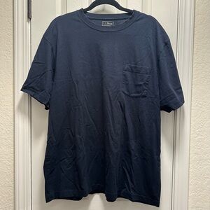 L.L.Bean Men's Traditional Fit 100% Cotton Pocket T-Shirt Navy XL